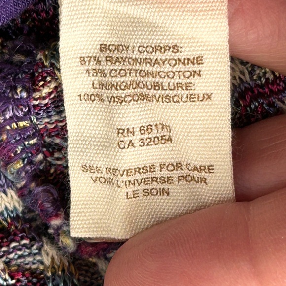 Free People Sunrise Knit Sweater Stretchy Bodycon Dress Purple Raven Combo Small - Picture 12 of 15